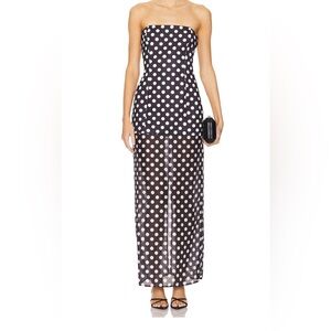 SNDYS. × REVOLVE Chloe Dress in Black & White Polka Dot